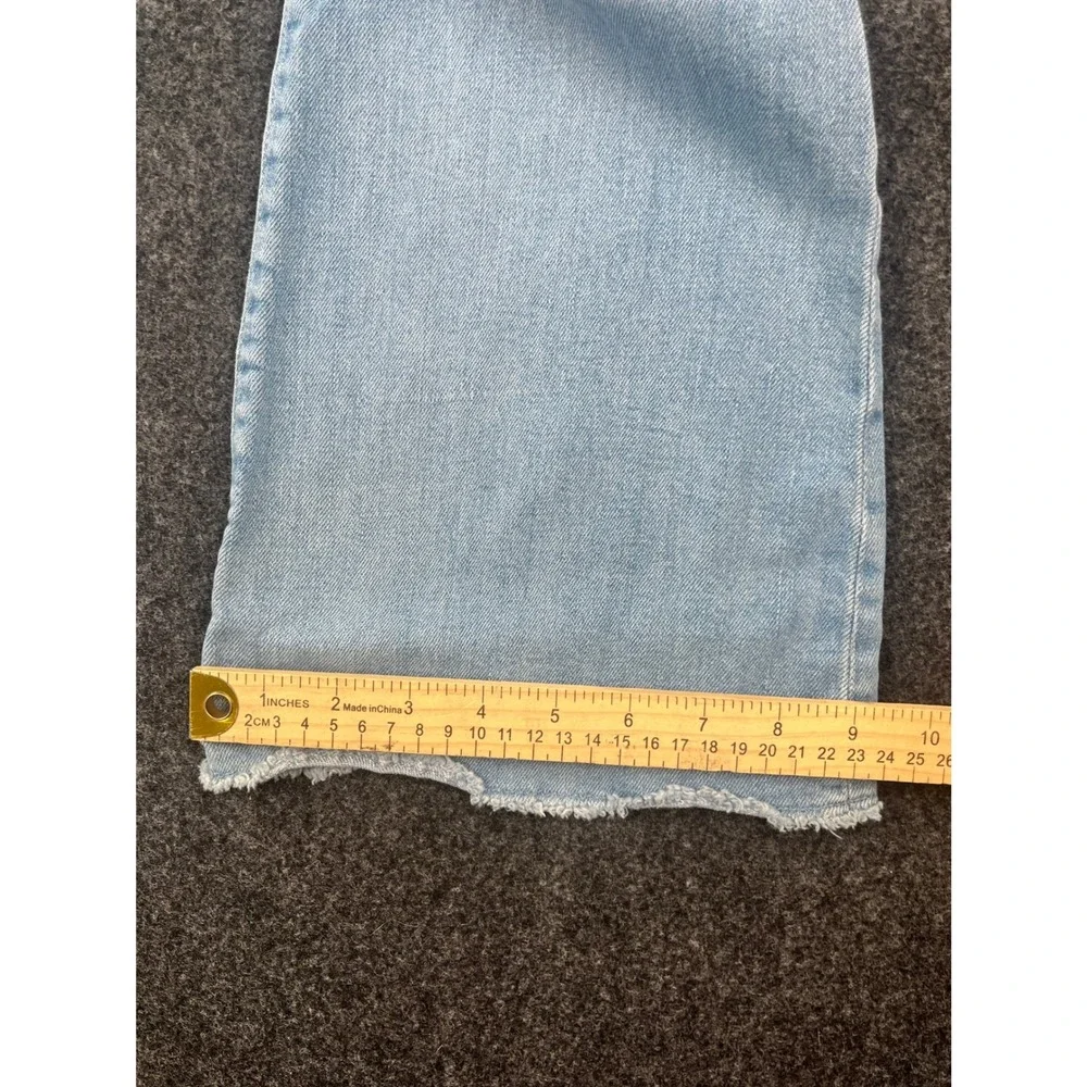 Gap Kids Girls Floral Embroidered High Rise Flare Jeans Light Wash Size 10